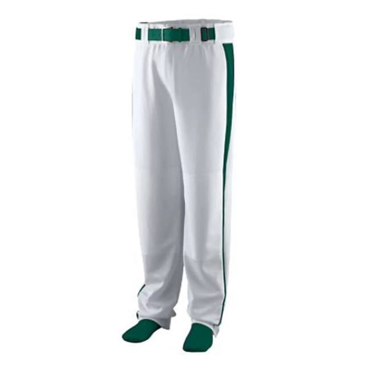 Augusta 1466A Youth Triple Play Baseball And Softball Pant, Silver and Dark Green, XL