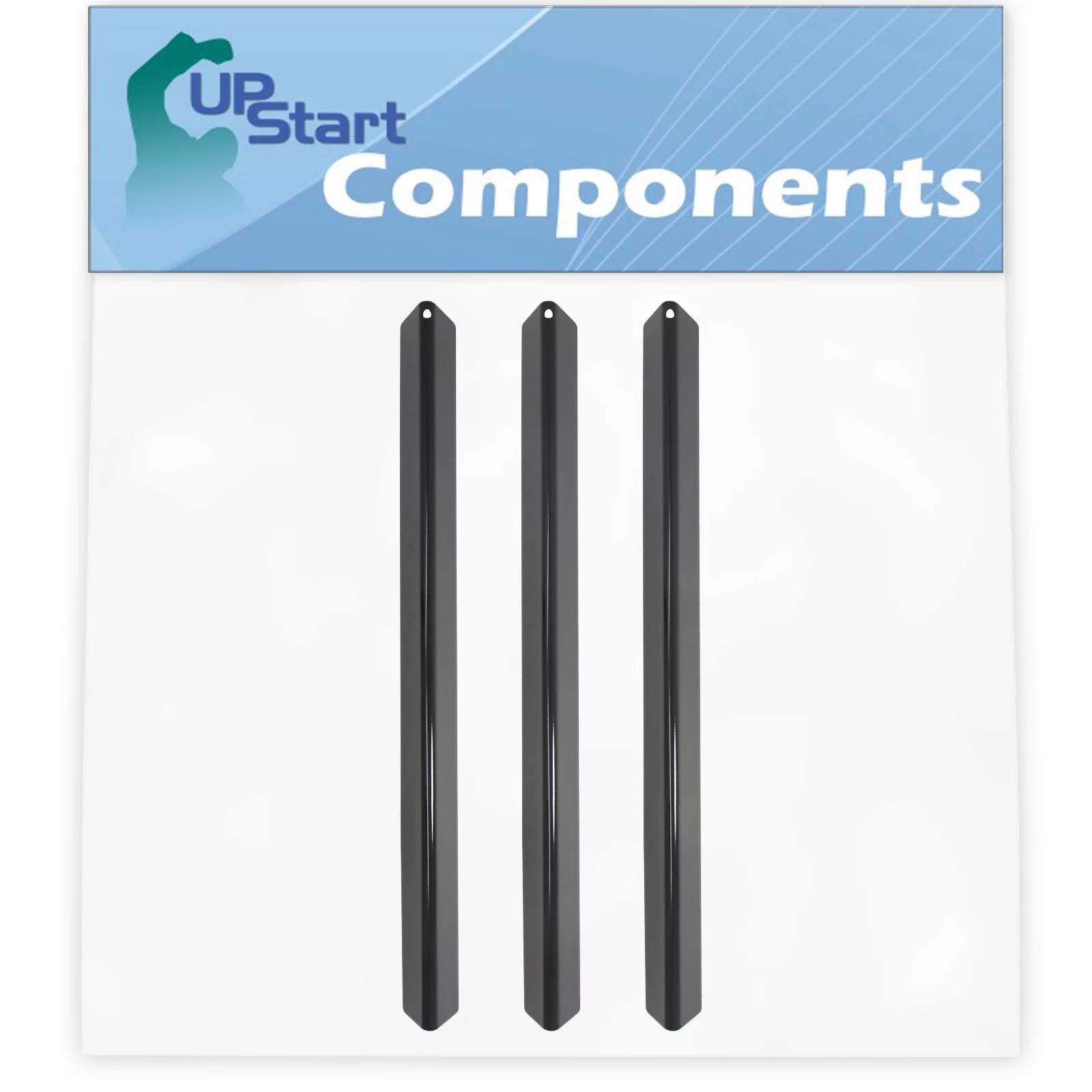 3-Pack BBQ Grill Heat Shield Plate Tent Replacement Parts for Weber 4511001 - Compatible Barbeque Porcelain Steel Flame Tamer, Guard, Deflector, Flavorizer Bar, Vaporizer Bar, Burner Cover 21.5