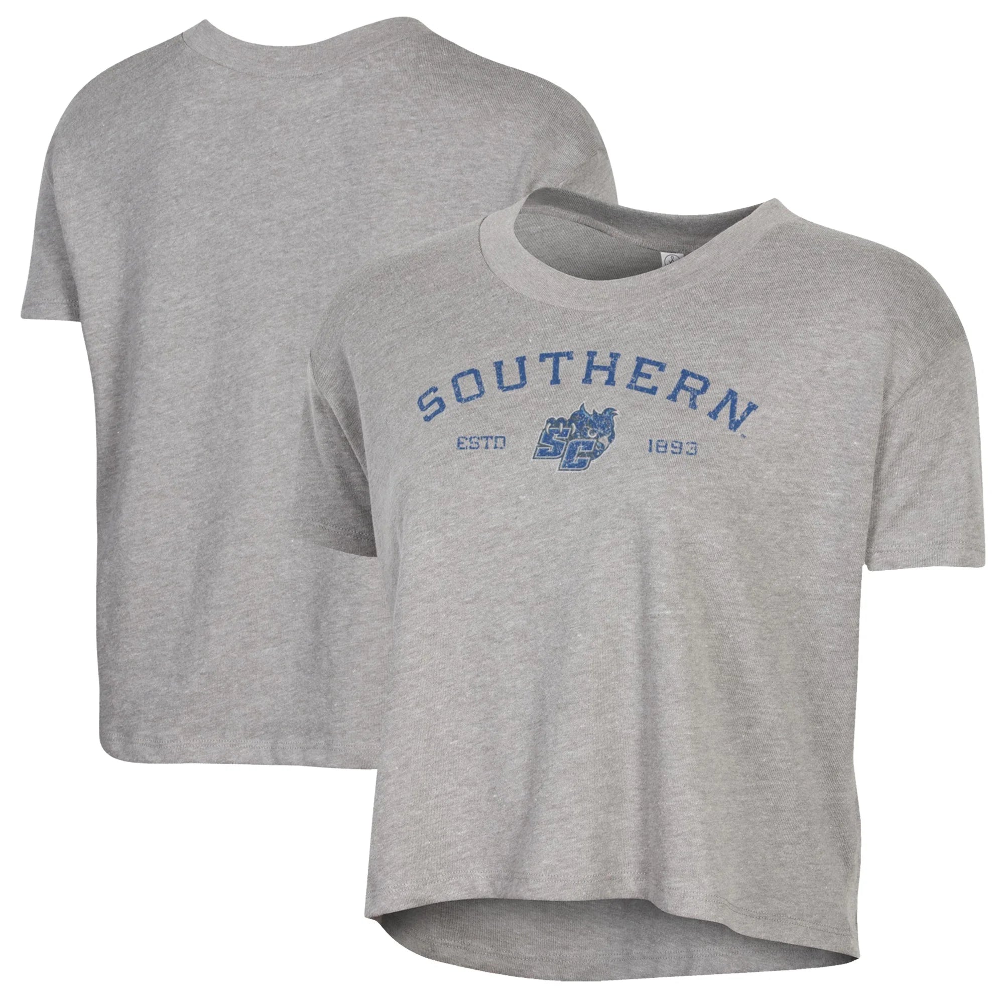 Women's Alternative Apparel  Gray Southern Connecticut State Owls Retro Jersey Headliner Cropped T-Shirt