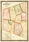 Easton Massachusetts - Mayer 1856 - 23.00 x 32.70 - Glossy Satin Paper