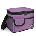 Tirrinia Insulated Lunch Bag for Women Men, Leakproof Thermal Reusable Lunch Box with 4 Pockets for Adult Kids, Lunch Bag Cooler Tote for Office Work, Back to School, Purple