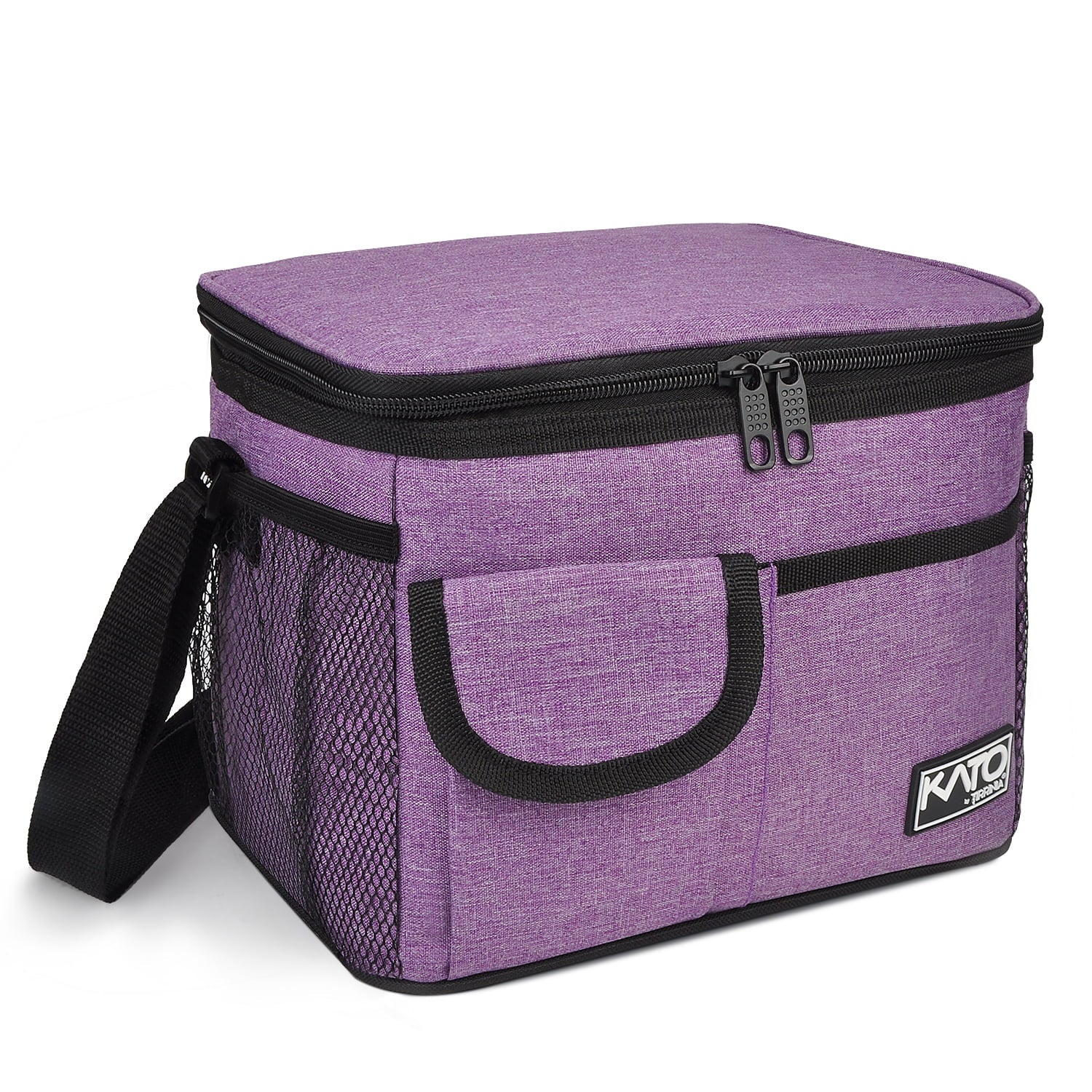 Tirrinia Insulated Lunch Bag for Women Men, Leakproof Thermal Reusable Lunch Box with 4 Pockets for Adult Kids, Lunch Bag Cooler Tote for Office Work, Back to School, Purple
