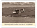 Baby Clipper (Sikorsky S-43) - Kaunakakai Molokai Hawaii 1937 - Inter-Island Airways - Vintage Aviation Poster by Clyde Sunderland - Master Art Print (Unframed) 9in x 12in