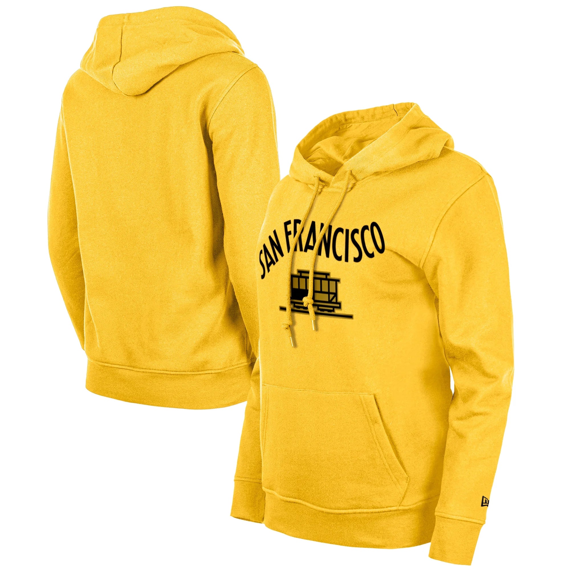 Women's New Era Gold Golden State Warriors 2023/24 City Edition Pullover Hoodie
