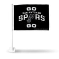 San Antonio Go Spurs Go NBA 11X14 Window Mount 2-Sided Car Flag