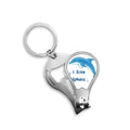 I Love Dolphins Illustrate Fingernail Clipper Cutter Opener Key Chain Scissor