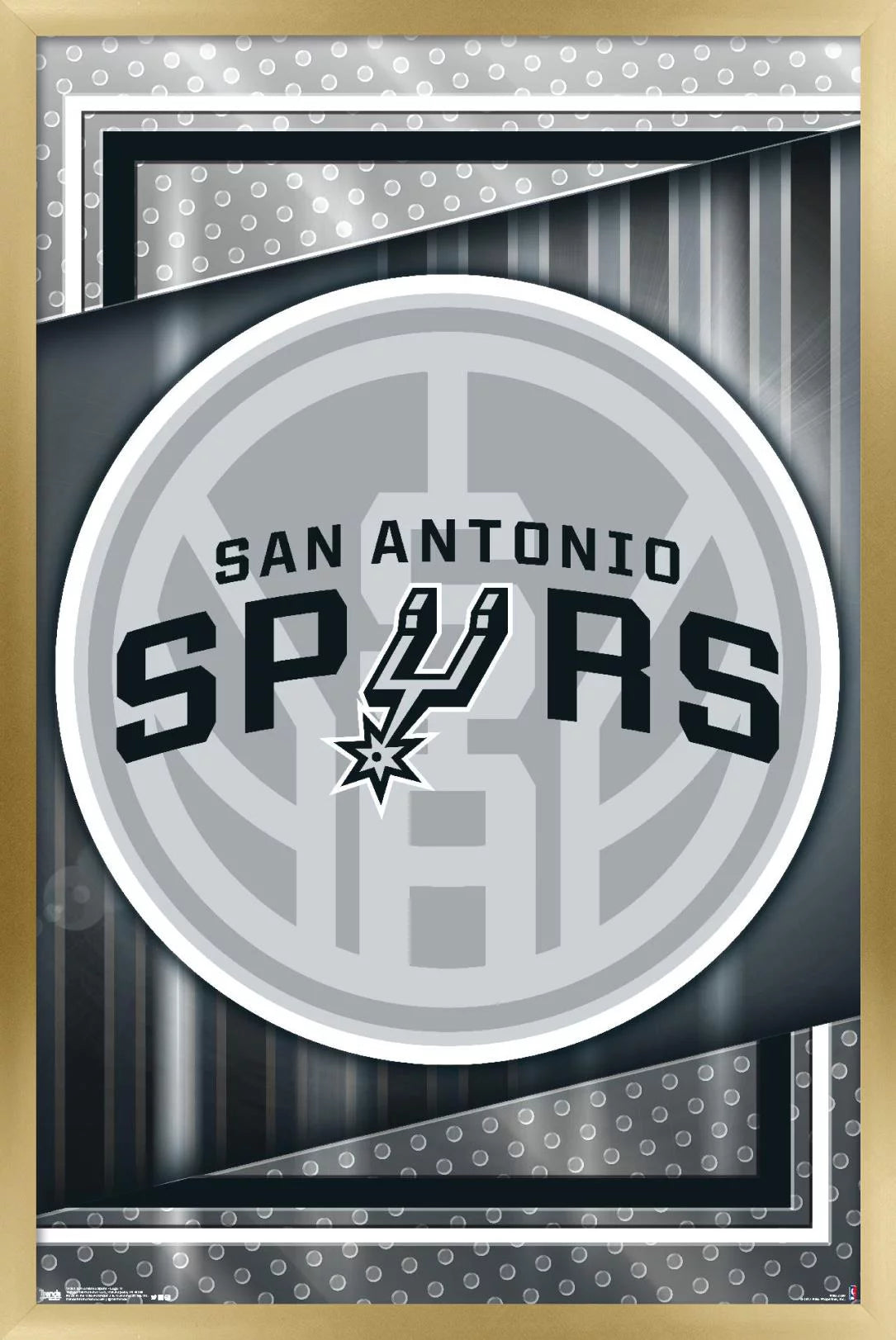 NBA San Antonio Spurs - Logo 17 Wall Poster, 22.375 x 34, Framed