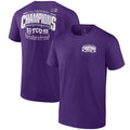Men's Fanatics Branded Purple TCU Horned Frogs College Football Playoff 2022 Fiesta Bowl Champions Score T-Shirt