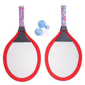1 Pair Children's Tennis Racket Kids Palying Badminton Oval Rackets Game Props for Kindergarten Primary School Outdoor Sports (Red)