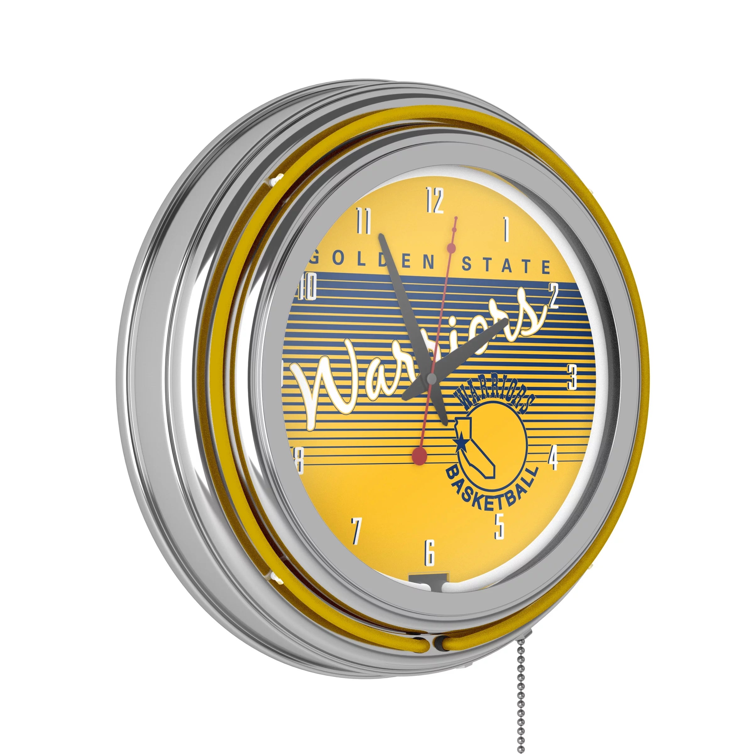 Golden State Warriors Hardwood Classics NBA Ring Neon Clock