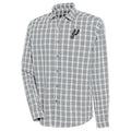 Men's Antigua  Heather Gray San Antonio Spurs Carry Long Sleeve Button-Up Shirt