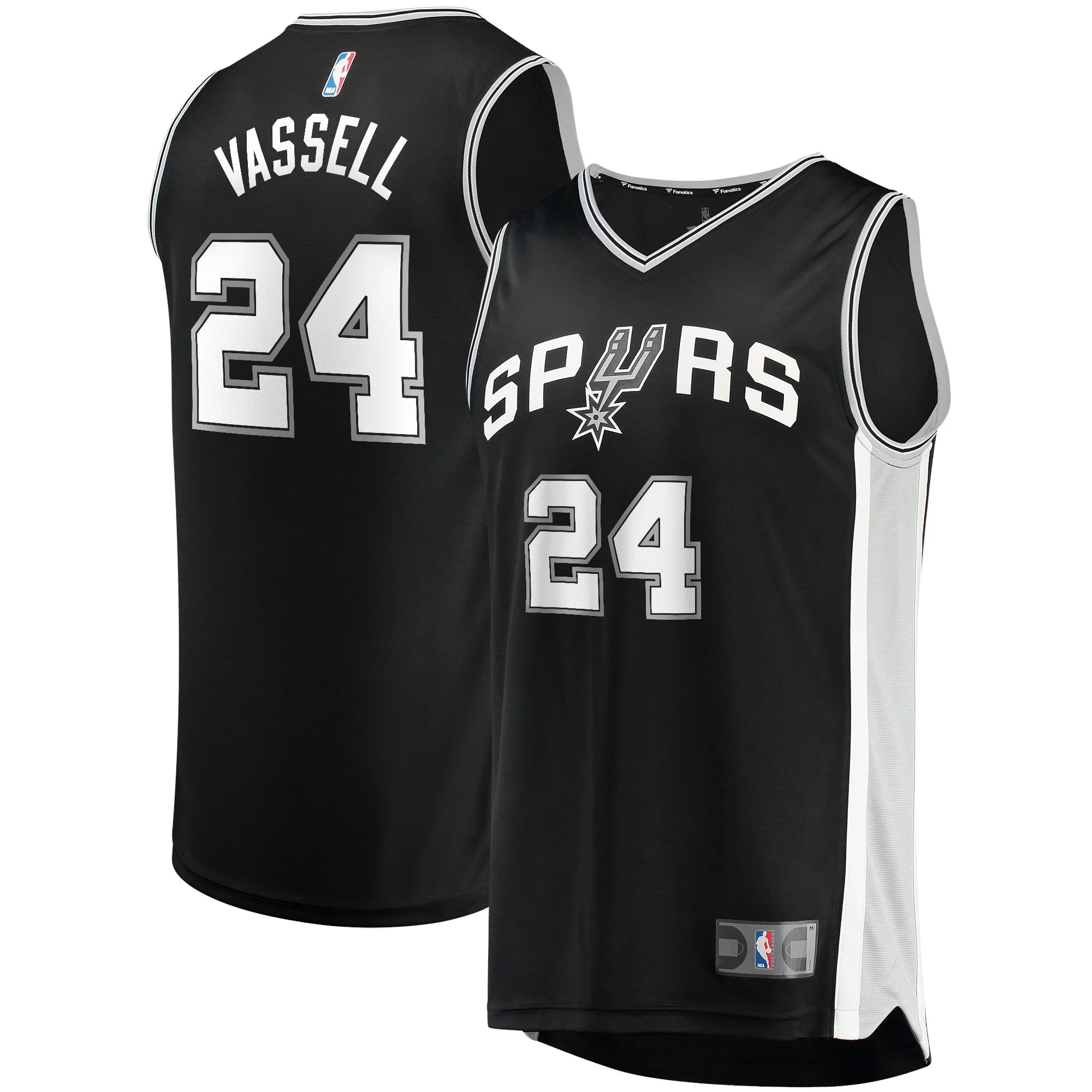 Men's Fanatics Branded Devin Vassell Black San Antonio Spurs Fast Break Replica Jersey - Icon Edition