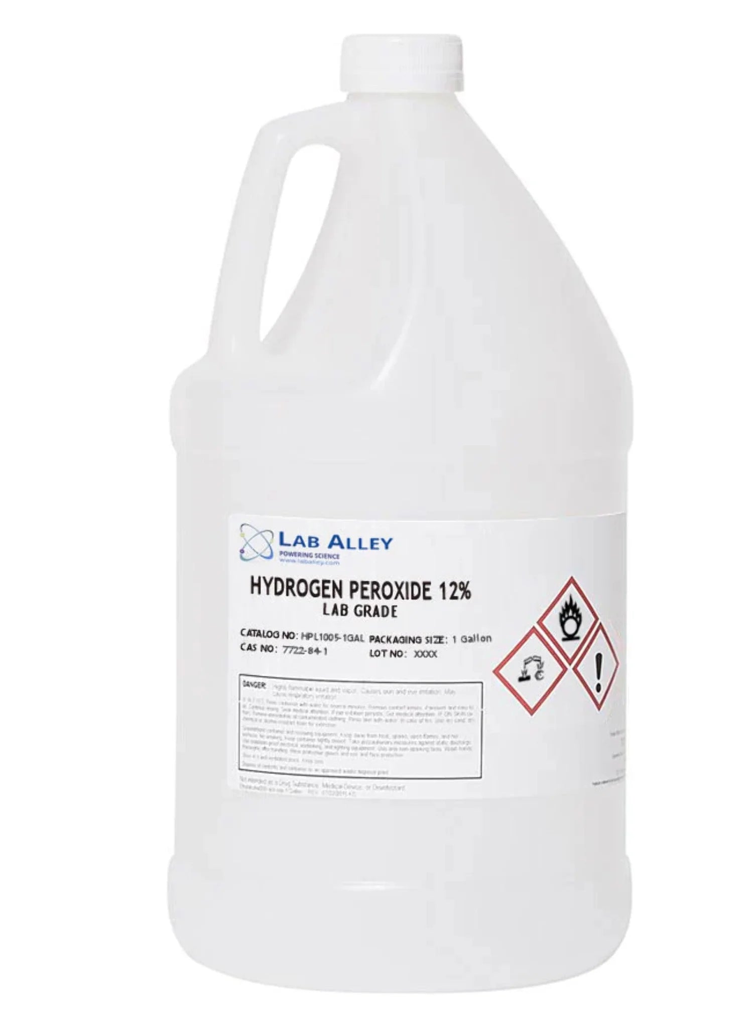 Hydrogen Peroxide 12% Solution, Lab Grade 1GALCS
