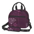 DouZhe Lunch Bags for Women and Men, Bohemian Botanical Drawing Prints Reusable Portable Insulated Cooler Waterproof Lunch Tote Bag for Travel Work School Picnic