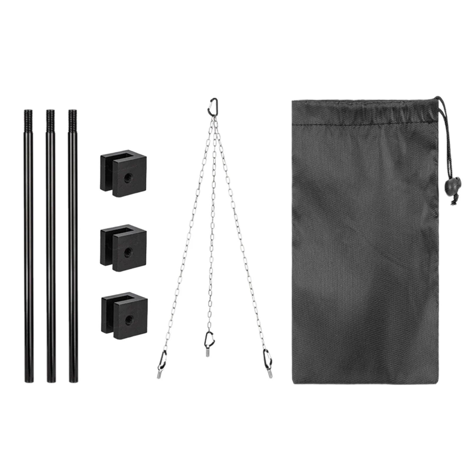 GARENDE Baking Pan Tripod Holder Campfire Grill Tripod for Traveling Fishing Outdoor 21.5cm with Chain