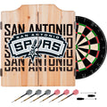 NBA Dart Cabinet Set with Darts and Board - City - San Antonio Spurs