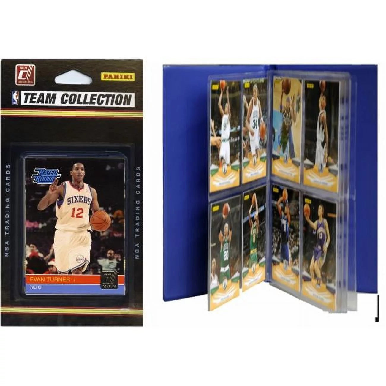 C & I Collectables 201076ERSTS NBA Philadelphia 76ers Licensed 2010-11 Donruss Team Set Plus Storage Album