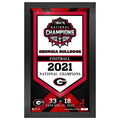 Highland Mint Georgia Bulldogs College Football Playoff 2021 National Champions 12'' x 20'' Framed Banner Photo