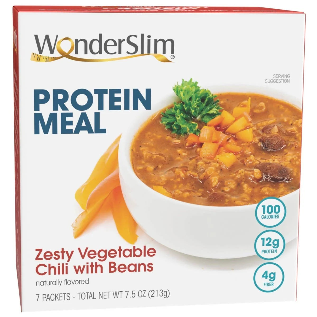 WonderSlim Protein Meal, Zesty Vegetable Chili w/ Beans (7ct)