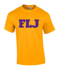 Funny FLJ Basketball Player Sports Team Los Angeles Basketball Team Colors Mens Short Sleeve T-shirt Graphic Tee-Gold-large