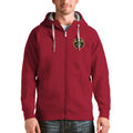 Men's Antigua Red Denver Nuggets Logo Victory Full-Zip Hoodie
