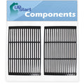 2-Pack BBQ Grill Cooking Grates Replacement Parts for Sams ST1017-012939 - Compatible Barbeque Porcelain Enameled Cast Iron Grid 19