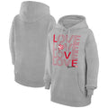 Women's G-III 4Her by Carl Banks  Heather Gray Atlanta Hawks Basketball Love Fleece Pullover Hoodie