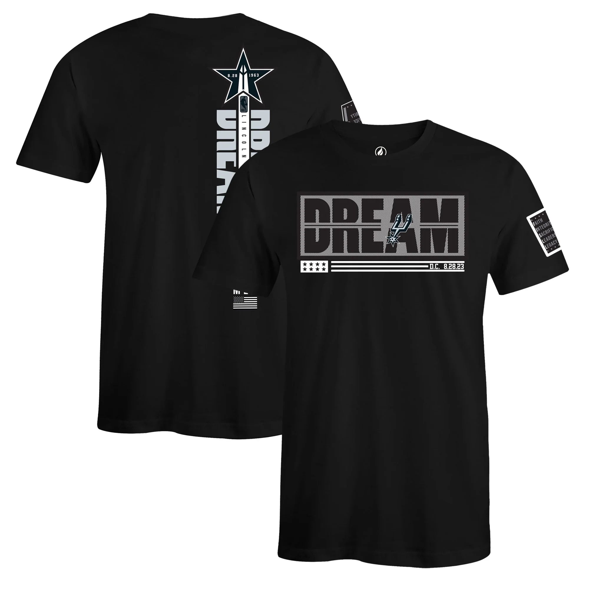 Unisex FISLL x Black History Collection  Black San Antonio Spurs T-Shirt