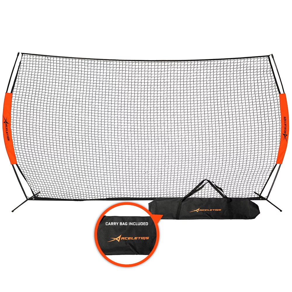 20 x 10 Feet Lacrosse, Baseball Softball Practice Net, Perfect Golf Net, Soccer Net, Basketball Net, Baseball Net, Pitching Net, Softball Net Rebounder W/Net Bag