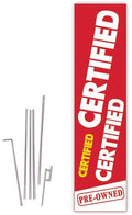 Cobb Promo Certified Pre-Owned Red Rectangle Boomer Flag with Complete 15ft Pole kit and Ground Spike