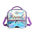 IvyH Insulated Lunch Bag for Kids,Reusable Double Deck Lunch Box Cooler Tote Bag,Sequin Cartoon Girls Boys Dual Lunch Bag for School Travel Picnic