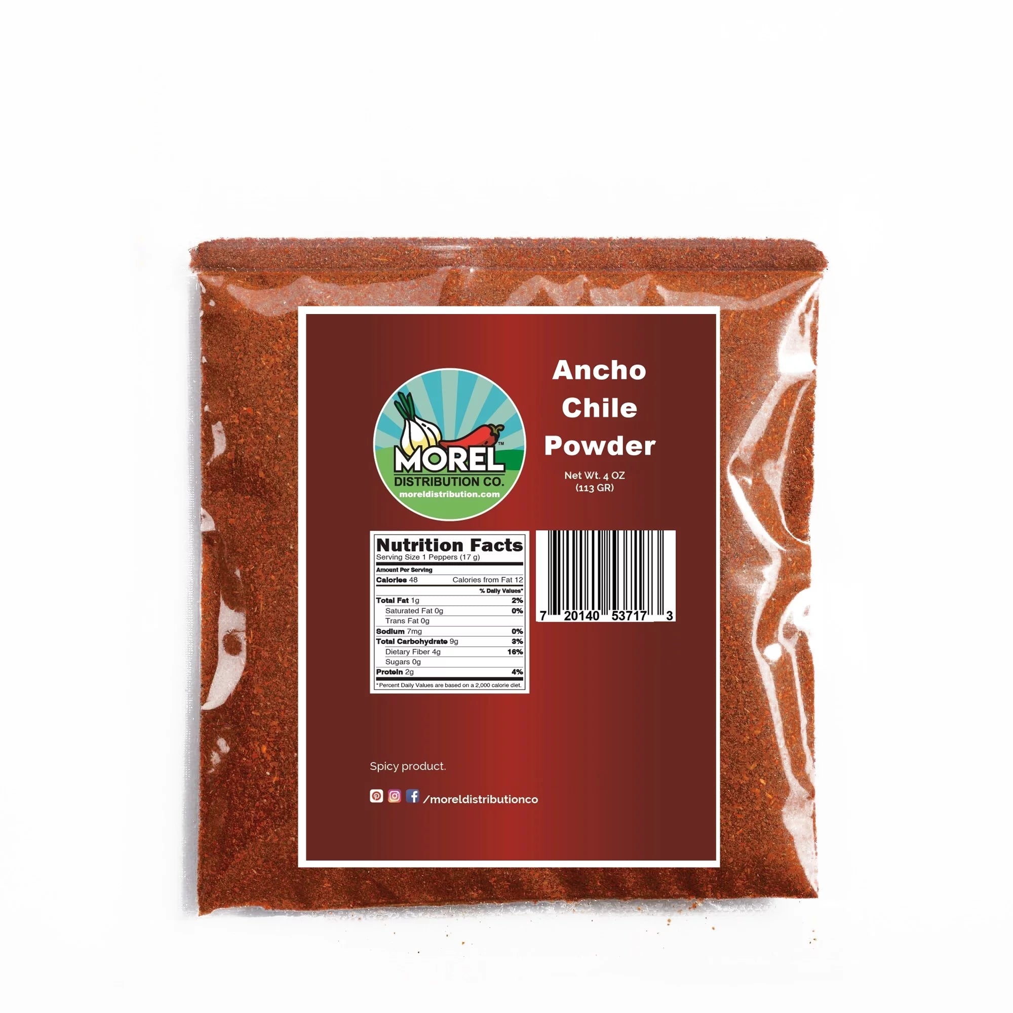 Ancho Chile Powder, Ancho Chili Ground 4 oz.
