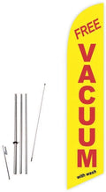 Cobb Promo Free Vacuum with Wash Yellow Feather Flag with Complete 15ft Pole kit and Ground Spike