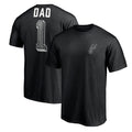 Men's Fanatics Branded Black San Antonio Spurs Number One Dad T-Shirt