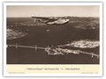 The California Clipper (Boeing B-314) - Over San Francisco Bay 1939 - Pan American Airways - Vintage Aviation Poster by Clyde Sunderland - Master Art Print (Unframed) 9in x 12in