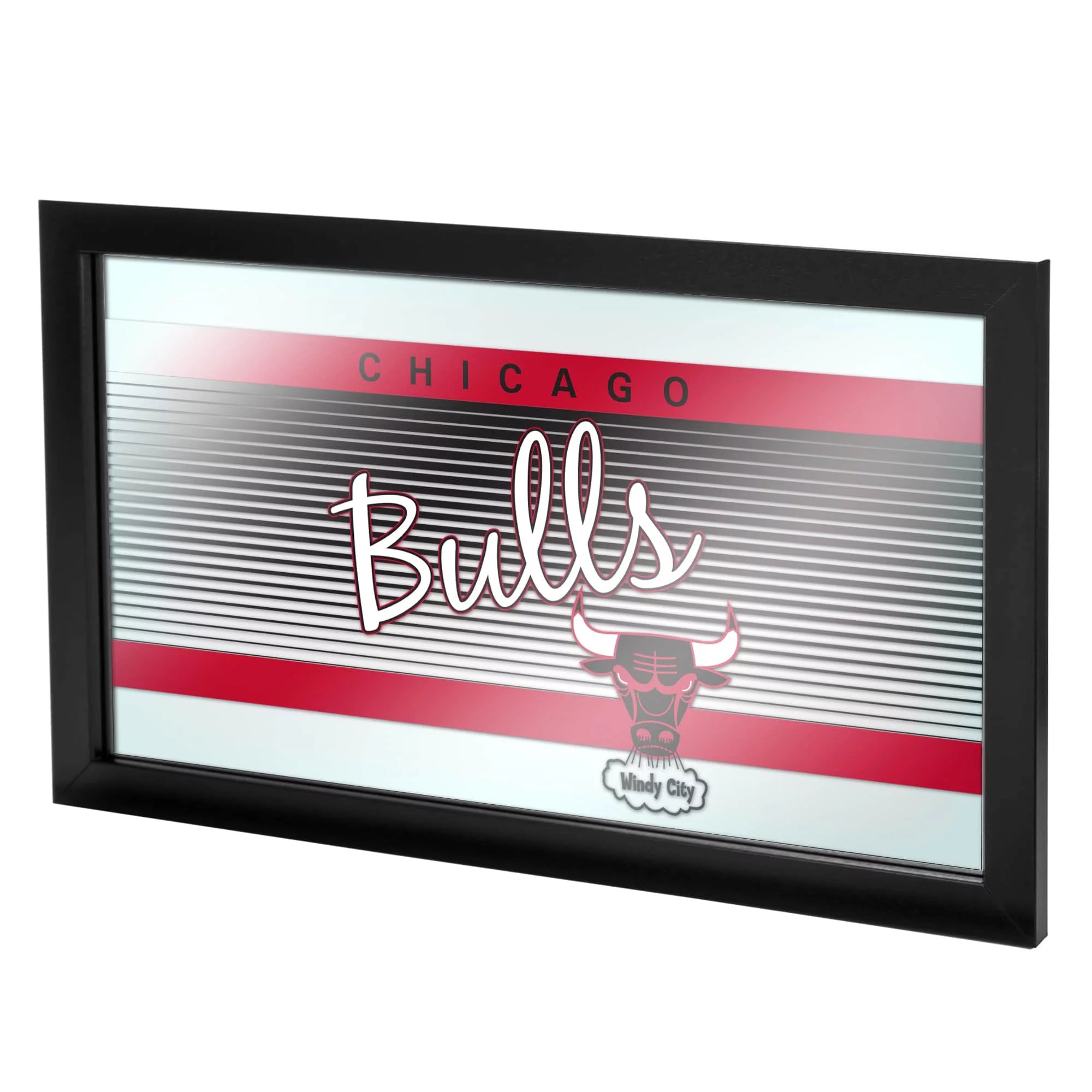 Trademark Gameroom Chicago Bulls Hardwood Classics NBA Framed Logo Mirror