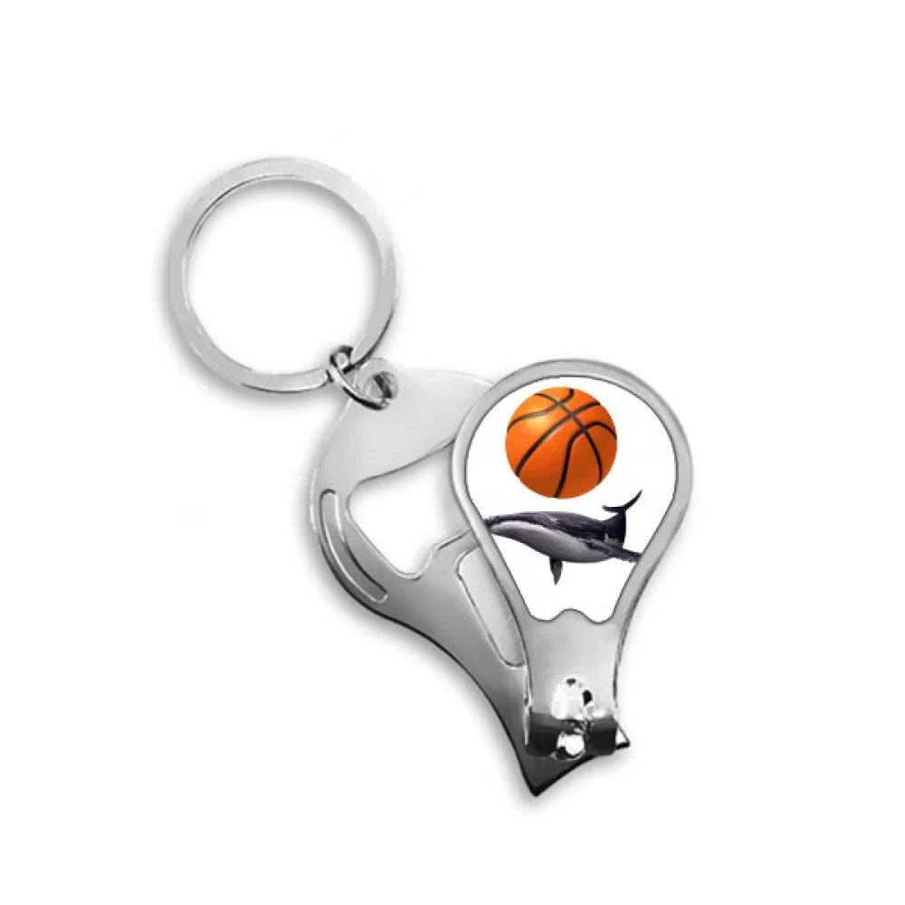 Basketball Whale Swimng Fingernail Clipper Cutter Opener Key Chain Scissor