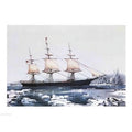 Clipper Ship Red Jacket in The Ice Off Cape Horn on Her Passage From Australia To Liverpool Poster Print - 24 x 18 in.