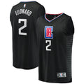 Youth Fanatics Branded Kawhi Leonard Black LA Clippers Fast Break Player Jersey - Statement Edition