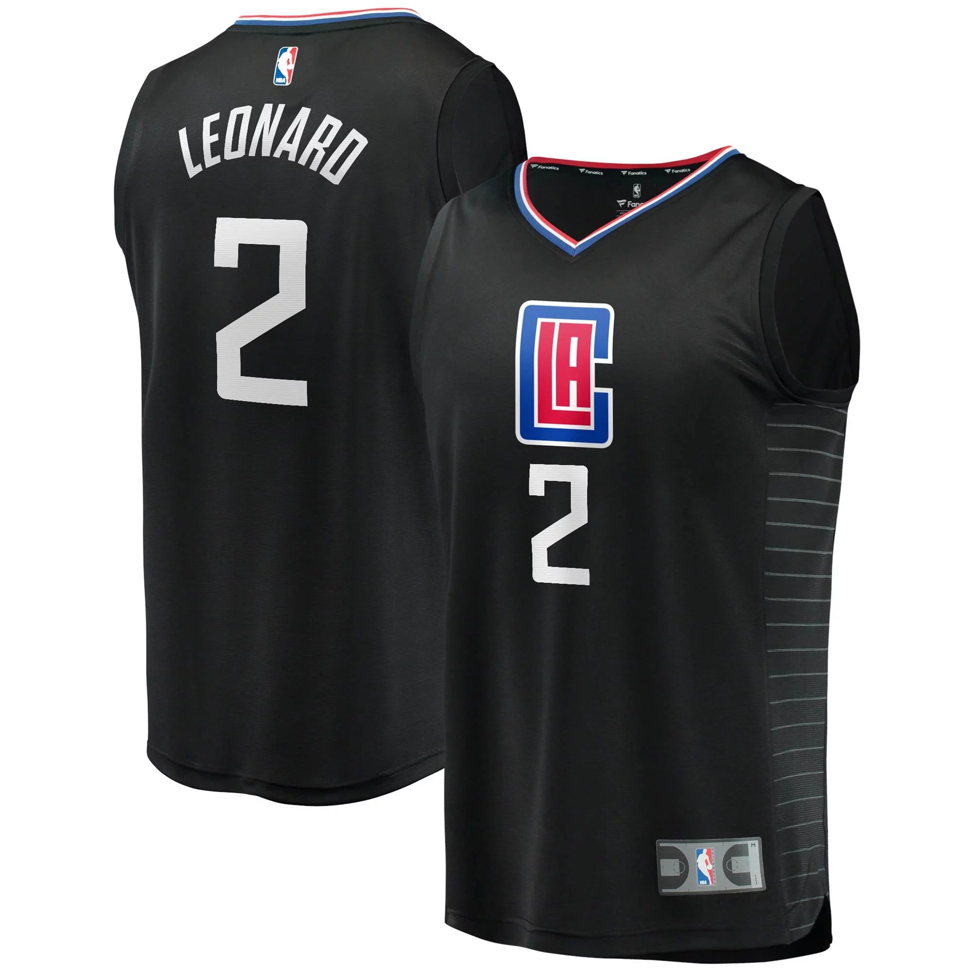 Youth Fanatics Branded Kawhi Leonard Black LA Clippers Fast Break Player Jersey - Statement Edition