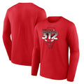 Men's Fanatics Branded Red Chicago Bulls Pick & Roll Coverage Long Sleeve T-Shirt