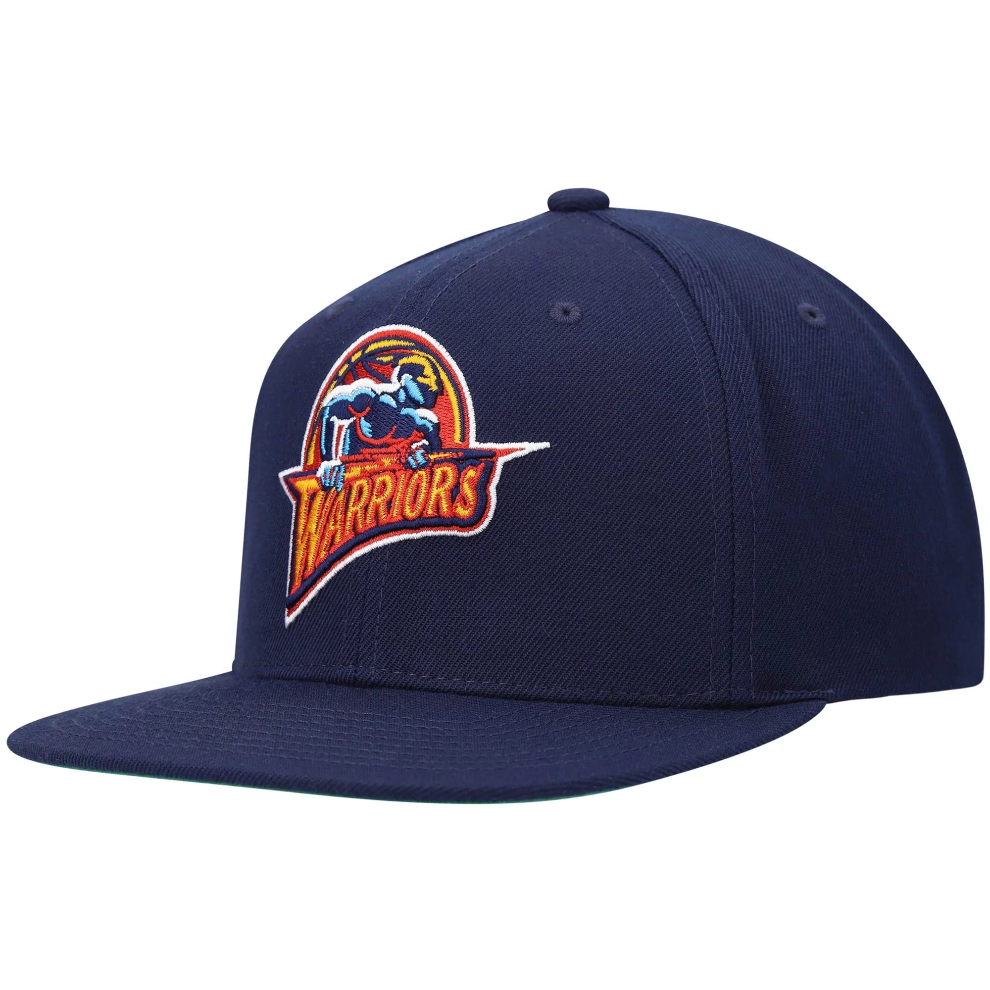 Men's Mitchell & Ness Navy Golden State Warriors Hardwood Classics Team Ground 2.0 Snapback Hat - OSFA