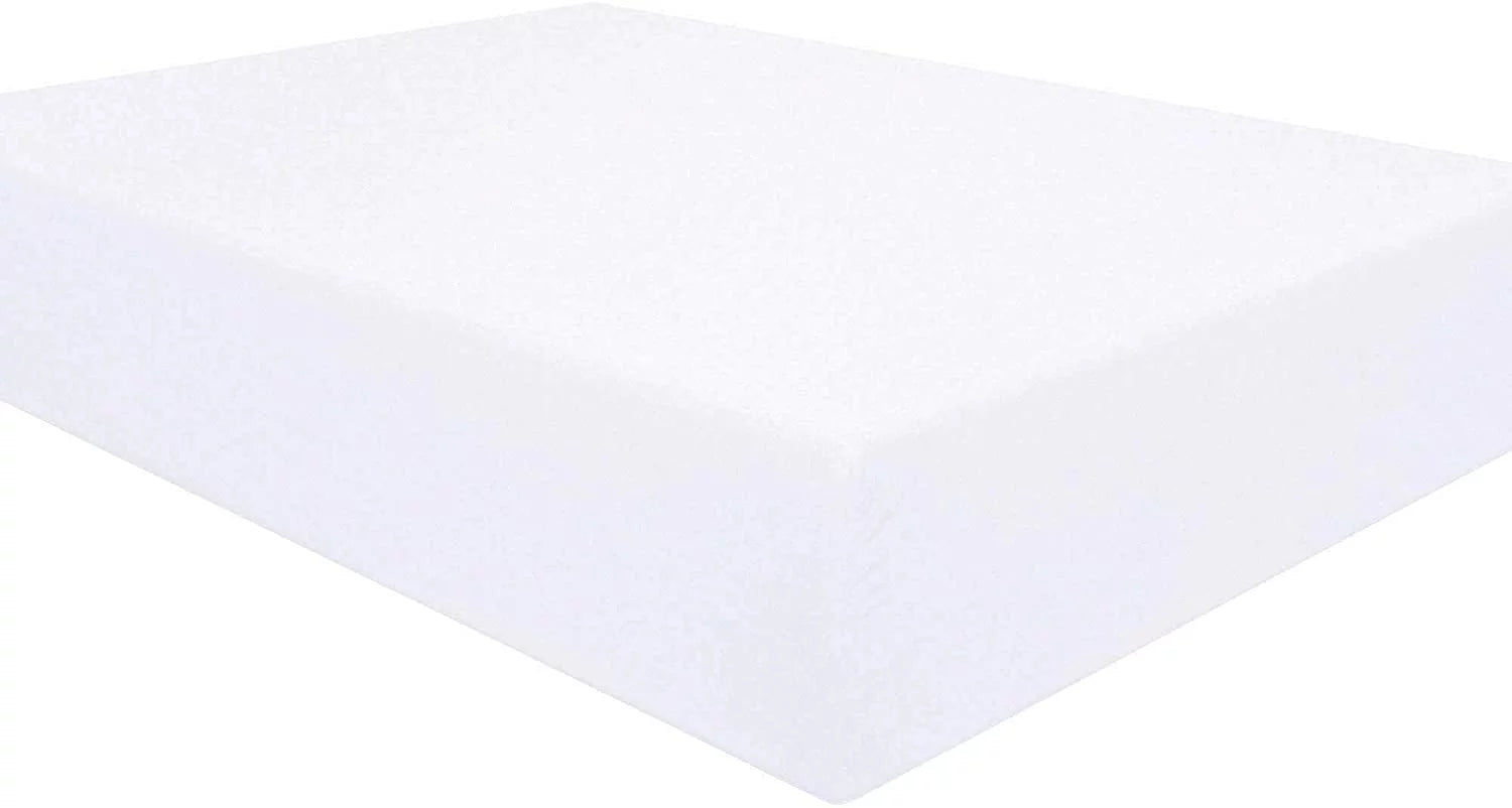 Amay 800 Thread Count 100% Organic Cotton Twin Size Fitted Sheet ( 39X75 ) Fits Mattress Upto 24- 26 inches Deep Pocket, White Solid