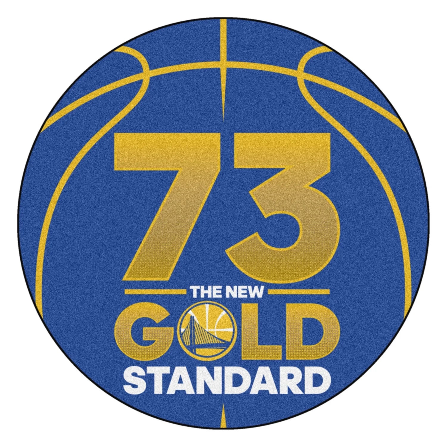 Fan Mats NBA - Golden State Warriors - 73-Size:27 Diameter,Style:Basketball Mat