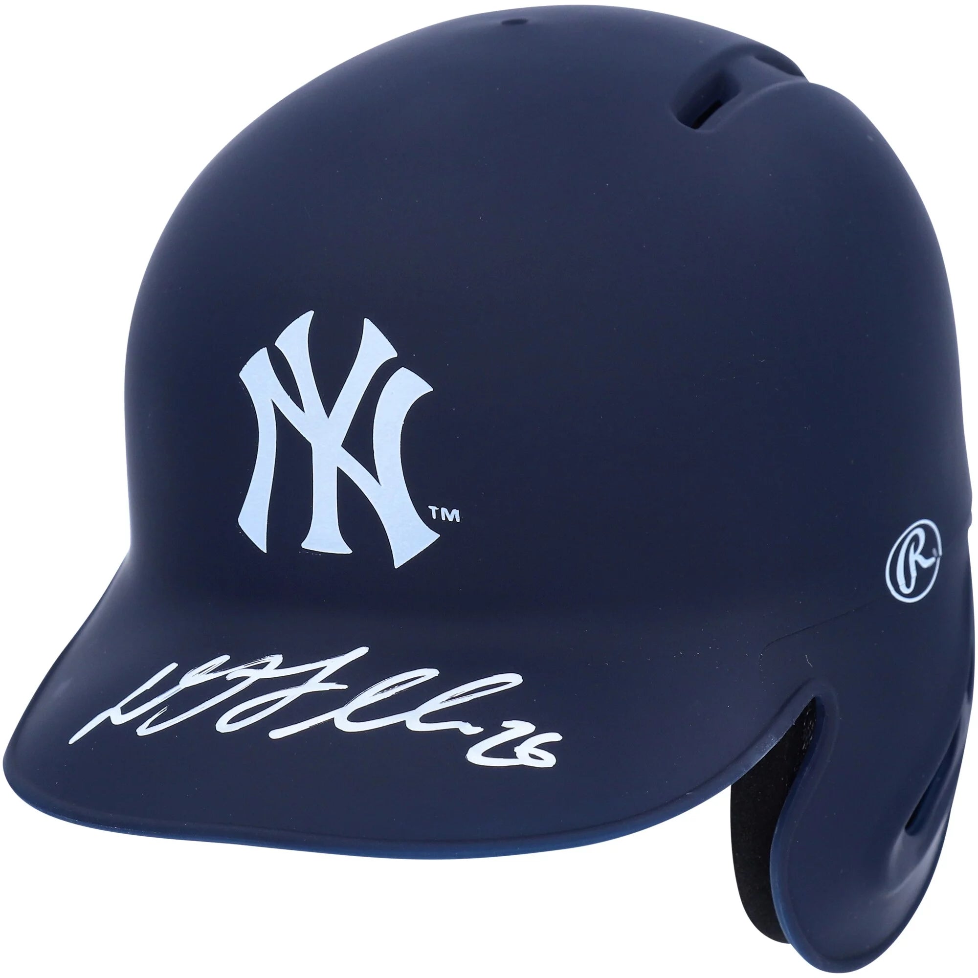 DJ LeMahieu New York Yankees Autographed Matte Blue Mini Batting Helmet - Fanatics Authentic Certified