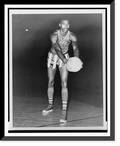 Historic Framed Print, [Wilt Chamberlain, full-length portrait, wearing uniform of Harlem Globetrotter's basketball team].World Telegram & Sun photo by Fred Palumbo., 17-7/8 x 21-7/8