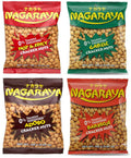 Nagaraya, Cracker Nuts, Variety Pack, Hot & Spicy, BBQ, Adobo, and Garlic (4 Bags Total, 640g total) with Silicon Pouch