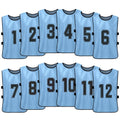 Tomfoto 12PCS Kid's Football Pinnies Quick Drying Soccer Jerseys Youth Sports Scrimmage Basketball Team Training Numbered Bibs Practice Sports Vest