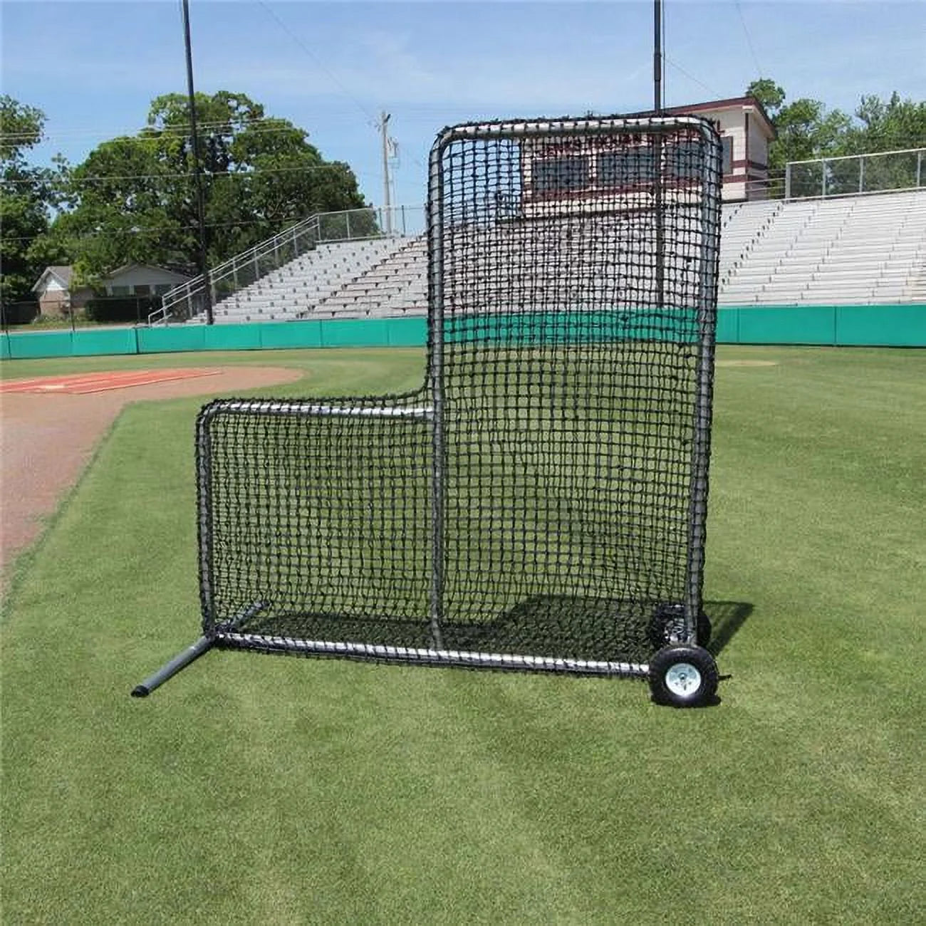 Cimarron Sports CMHW-7x784PLNFW 7 x 7 ft. No.84 Premier L-Net & Frame with Wheels