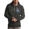 Men's Antigua Charcoal Orlando Magic Team Logo Victory Pullover Hoodie